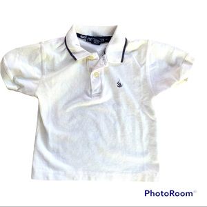 Nautica White Boys Polo Shirt Small